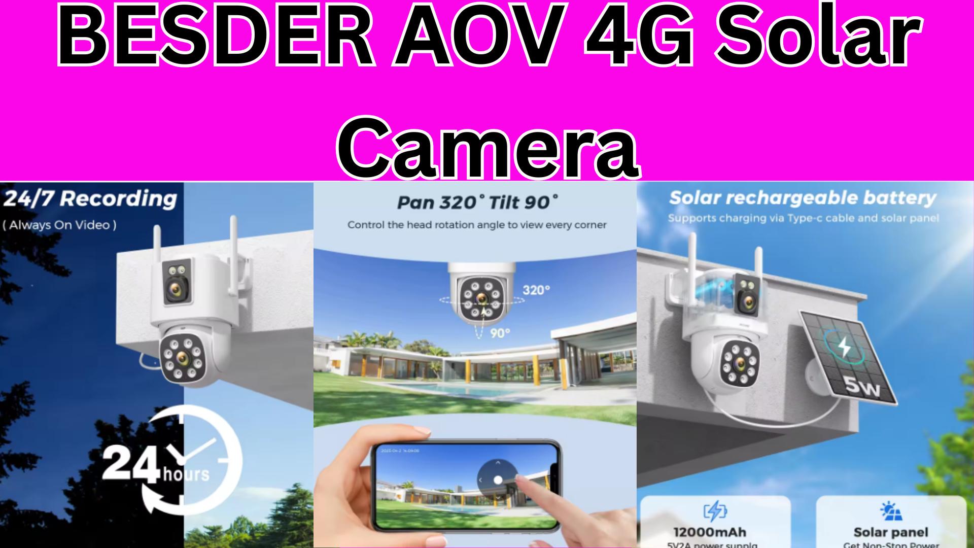 BESDER AOV 4G Solar Camera 