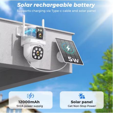 solar rechargeable  camera 