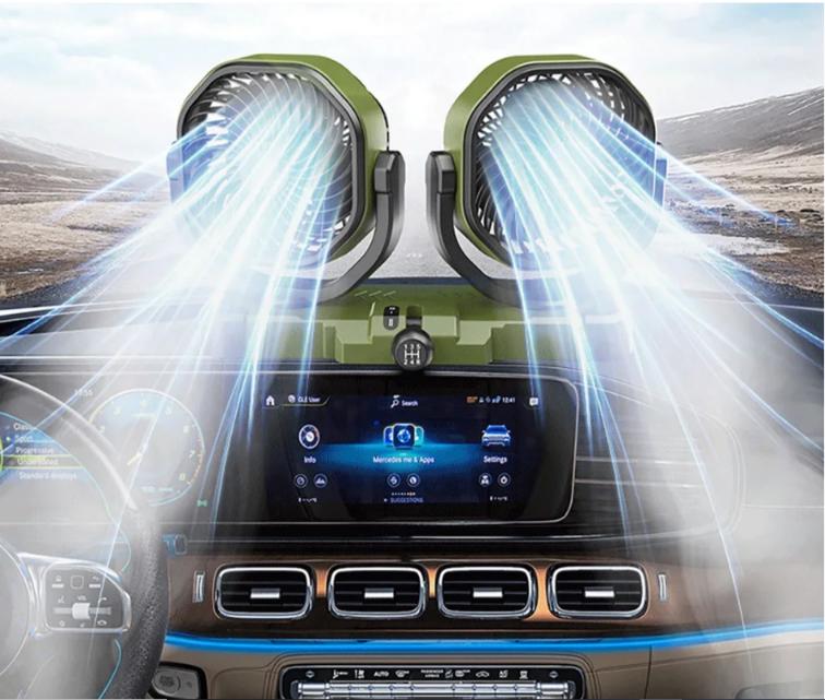 Car Dual-Head Fan