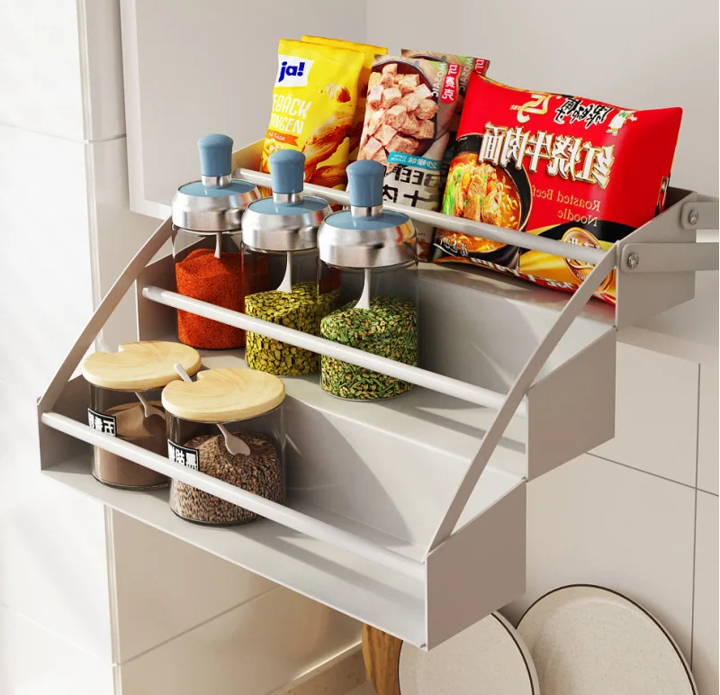 Kitchen high cabinets storage rack