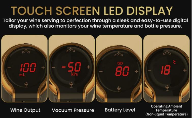 Wine Aerator touch screen led display