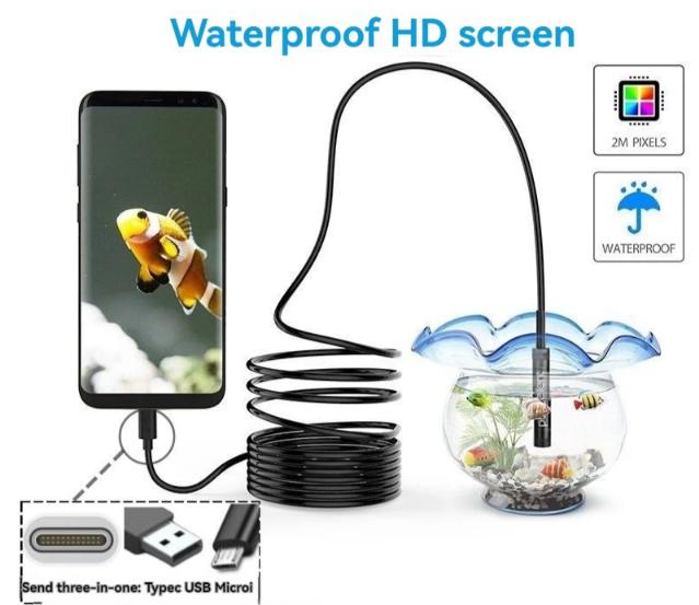 waterproof HD screen Endoscope Camera For Mobile