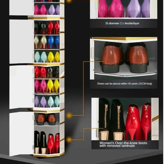 Rotating Shoe Cabinet