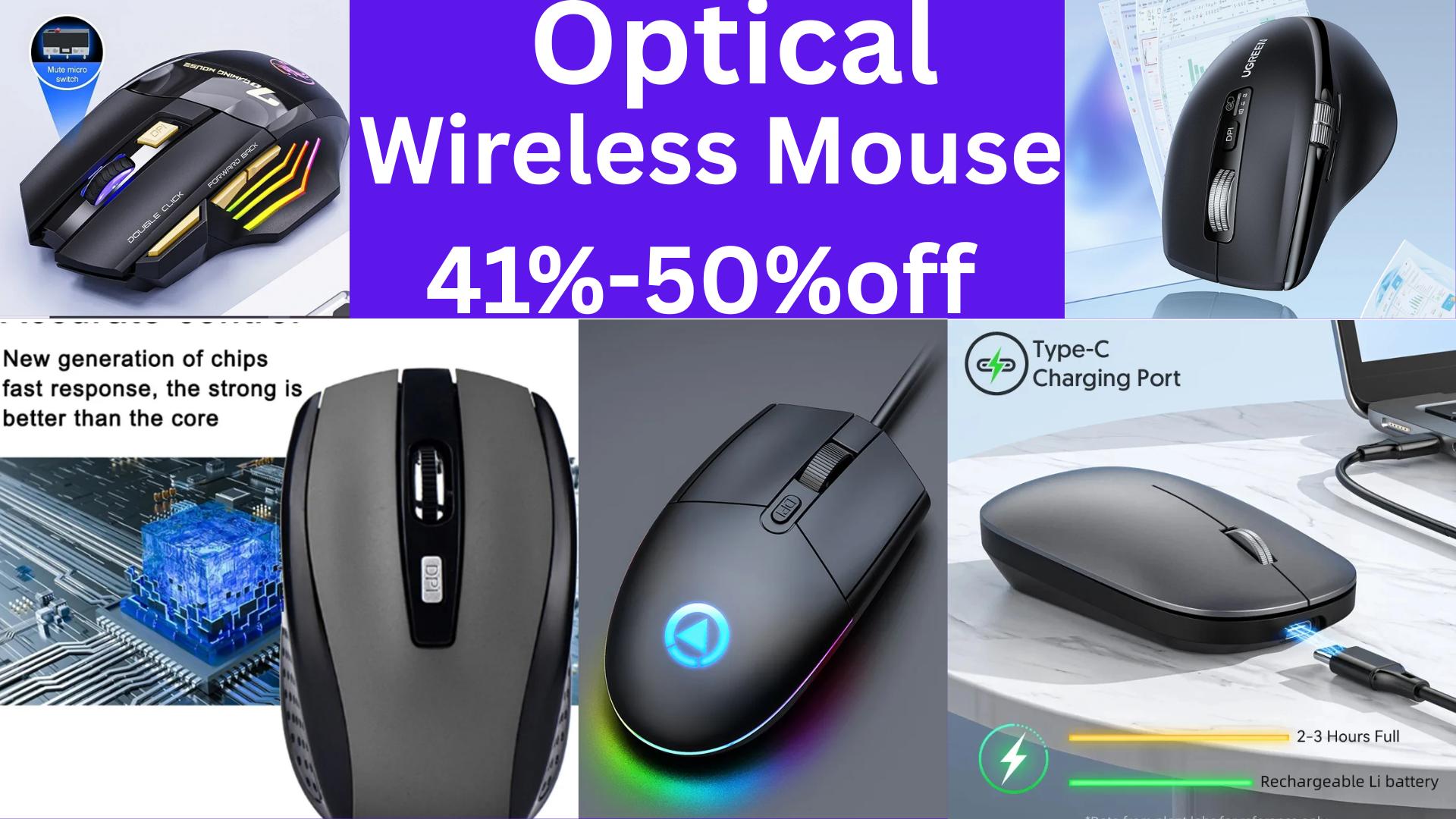 Best 5 Optical Wireless Mouse Office Mouse Adjustable Review.